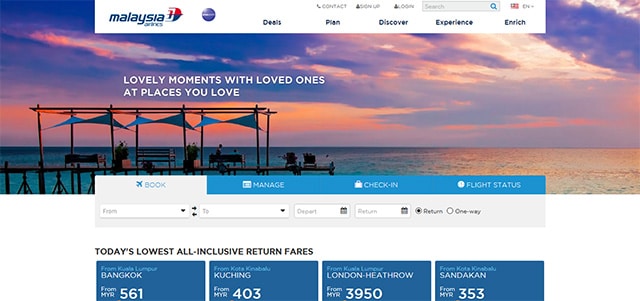 สายการบินมาเลเซียแอร์ไลน์ (Malaysia Airlines)