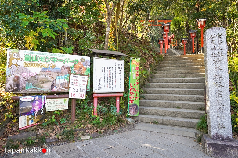 ศาลเจ้า Ichitani-Munakata-Jinja Shrine  และ สวนลิง Arashiyama Monkey Park Iwatayama